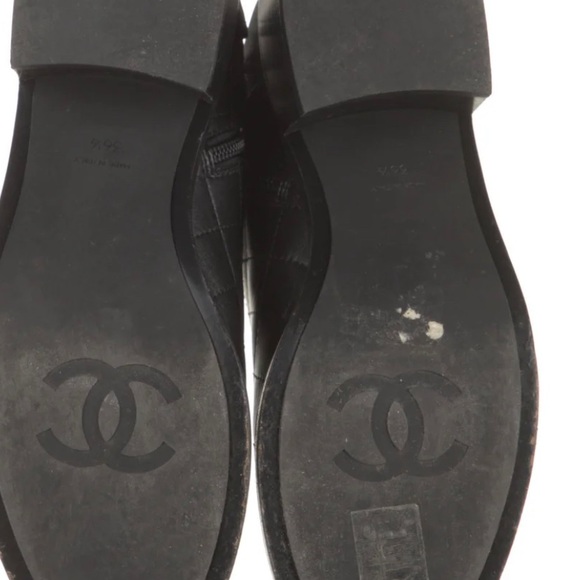 Chanel interlocking CC moto boots size 36.5 - Picture 3 of 8